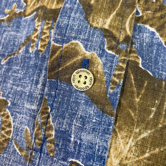 Vintage Reyn Spooner Mens L 1/2 Button Down Hawaiian Shirt All Over Print - Picture 4 of 7